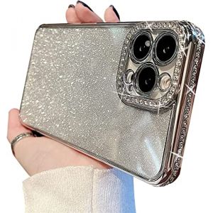 Tybiky &ndash; Coque de t&eacute;l&eacute;phone mobile pour iPhone 11 &ndash; Coque en silicone &agrave; paillettes avec strass brillants, design de strass en diamant, pare-chocs brillant et objectif de cam&eacute;ra &ndash; Coque de t&eacute;l&eacute;phone (Tybaker, neuf)