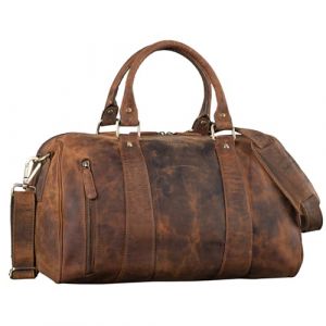 STILORD 'Keanu' Sac de Voyage Cuir pour Hommes Cabine Sac &agrave; Bandouli&egrave;re Bagage &agrave; Main Sac pour Week-End Sport Excursion, Couleur:Marron Moyen (STILORD Cuir, neuf)
