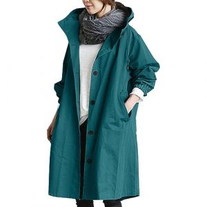 Trenchs pour Femmes Manteau Imperméable Pluie Longs Poncho de Pluie Cape de Pluie Anti-Pluie Coupe-Vent Respirant Grande Taille Imperméable avec Poche a Capuche Manteau de Pluie (NiceYear, neuf)