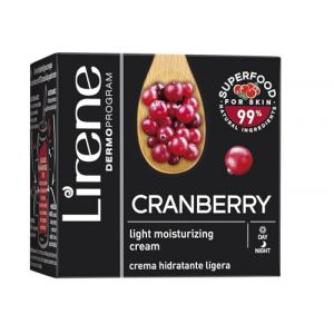 Lirene - Cr&egrave;me hydratante l&eacute;g&egrave;re Superfood for Skin CRANBERRY (Nikilko2017, neuf)