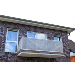 Smart Deko Brise-vue en polyéthylène pour balcon - Protection contre les UV et le vent - Pour balcon, jardin, camping et loisirs - 90 x 700 cm - Anthracite et beige (Weserufer, neuf)