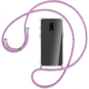 SIMao Coque Collier pour OnePlus 7/ OnePlus 6T, Housse pour Smartphone &agrave; Porter au Cou - &Eacute;tui &agrave; bandouli&egrave;re Cordon - Lanyard Case Protection Compl&egrave;te, &Eacute;tui en Silicone Transparent, Licorne (SIMao, neuf)