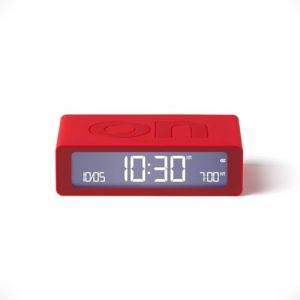 Lexon Flip Mini R&eacute;veil Matin de Voyage, Horloge num&eacute;rique LED on/Off &agrave; luminosit&eacute; r&eacute;glable, Rechargeable et Tactile, id&eacute;al comme r&eacute;veil de Chevet - Rouge (LEXON DESIGN, neuf)