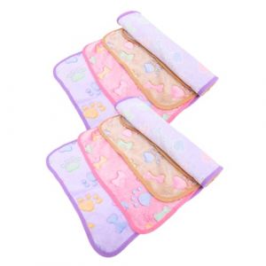 Hemobllo 6 pi&egrave;ces Plaid pour Cage Cochon Dinde Flanelle Douce et Chaude Couverture Lavable pour Petits Animaux Lot de Rose Marron (pattobold, neuf)