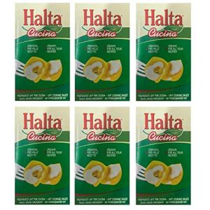 Halta Cucina Preparato Alimentare UHT per Cucina Lot de 6 préparations crémeuses UHT pour la cuisine Idéal pour pâtes, sauces, pizza, crème de cuisson 1000 ml (Italiaen Gourmet UK Ltd, neuf)