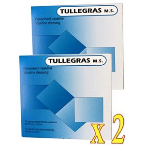 Abbot Tulle Gras Solvay - Lot de 2 x 10 compresses 10 cm x 10 cm (2) (WEBPARA, neuf)