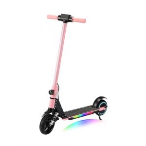Trottinette électrique pour Enfants de 6 à 14 Ans, écran LED,lumières Arc-en-Ciel, Pliable Trottinette Electrique,autonomie de 5 à 8 Miles, Trottinette électrique Enfants (Rose) (shenzhenchengyi, neuf)