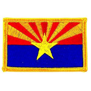 Patch &eacute;cusson brod&eacute; drapeau arizona thermocollant usa americain etats unis (Akachafactory, neuf)