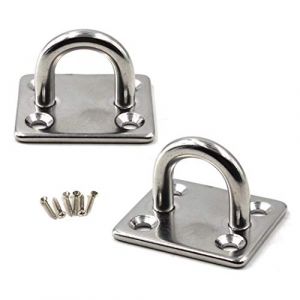 M10 Patère de fixation au plafond Crochet de fixation murale en acier inoxydable 304 pour balançoire de yoga, quincaillerie pour bateau Paquet de 2 (vis incluses) (Flomore, neuf)
