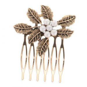 Healeved peignes à cheveux décoratifs accessoires de cheveux de demoiselle d'honneur accessoires de cheveux de mariée pour mariage Alliage de zinc Golden (Accompany JY, neuf)