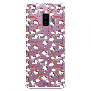 Coque originale compatible avec Samsung Galaxy S9 Plus - Hello Kitty arc-en-ciel et poses (Personalaizer, neuf)