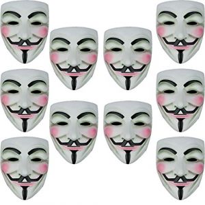 10 x Vendetta Anonymous Masque de Guy Fawkes (Quickdraw Stationery UK, neuf)
