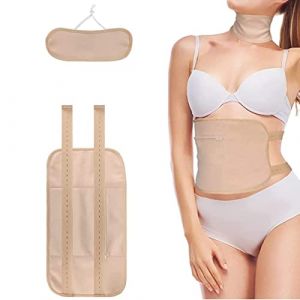 Pack d'Huile de Ricin,Cou Et Ventre Kit de Pack d'Huile de Ricin Réutilisable, Détoxification Du Foie Ceinture Compresser Kit,D'Huile Enveloppe D'Amélioration Du Sommeil pour l'Abdomen Les Reins (YCZYSM, neuf)