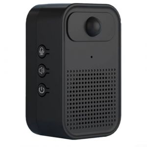 Honseadek D&eacute;tecteur de mouvement infrarouge magn&eacute;tique avec enregistrement audio personnalis&eacute;, 30 sons, volume r&eacute;glable pour magasin, entr&eacute;e, magasin, maison (noir, 1500 mAh) (xiaoehong, neuf)