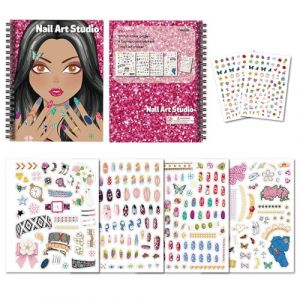 Livre autocollants pour filles - Livre de coloriage pour ongles pour | Ensemble d'activit&eacute;s cr&eacute;atives avec des dessins &agrave; ongles pour la maison maternelle gar&ccedil;ons adultes (ZhuoRuiChiJunShangMao, neuf)
