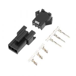 sourcing map 20 Paire 2.54mm 3 Pin Noir Plastique M&acirc;le Femelle JST-SM Housing Crimp Terminal Connecteur (Weisser Berg, neuf)