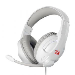 Redragon H211 Cronus Casque de jeu filaire blanc avec son surround stéréo, microphone antibruit, rétroéclairage RVB dynamique, pilotes de 40 mm, casque supra-auriculaire fonctionne pour PC/PS5/XBOX/NS (Radioddity France, neuf)