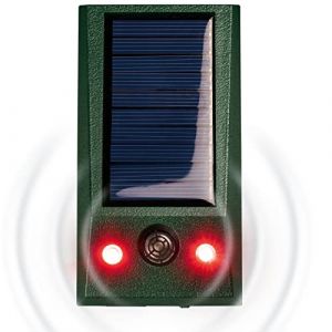 GARDIGO&reg; R&eacute;pulsif Chats Ultrason Solaire Exterieur Fr&eacute;quence R&eacute;glable; Repousse Les Chiens, Chats, Souris, Rats et Animaux Sauvages I Dissuasion d'animaux avec Flash LED Blanc et Rouge (tevigo gmbh, neuf)