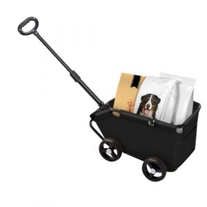 Mini poussette pour animaux de compagnie,Poussette pour chien, pliable à 4 roues, avec tige de poussée réglable,pour chiens et chats miniatures jusqu'à 10 kg (jusiZL, neuf)