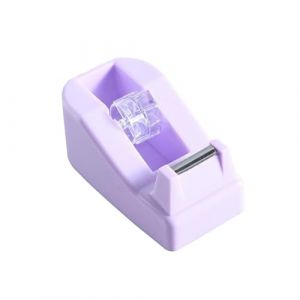Dévidoir de ruban adhésif transparent rechargeable, 18 x 20 mm, pour l'école, la maison et le bureau (violet) (Colorful Depot, neuf)