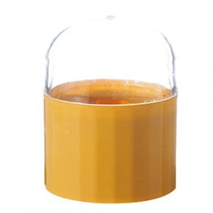 Aoaoy Porte-&eacute;ponge de maquillage, support pour &eacute;ponge de maquillage, &oelig;uf de beaut&eacute;, &eacute;tui de rangement avec couvercle transparent, support portable (jaune) (jiabaorun, neuf)