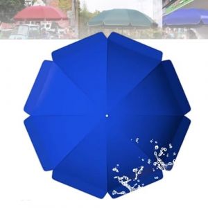 IMUNKT Toile De Rechange Pour Parasol D'extérieur, Diamètre 180-300cm, 8 Baleines/10 Baleines, Tissu De Rechange Imperméable, Auvent De Remplacement Pour Parasol De Table De Marché(Blue,280cm(9.2ft)/1 (All one's wishes come true, neuf)