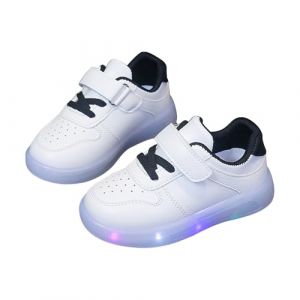 Chaussures d'athl&eacute;tisme l&eacute;g&egrave;res pour enfants avec lumi&egrave;res, chaussures de course clignotantes pour b&eacute;b&eacute;s, gar&ccedil;ons et filles, baskets &agrave; enfiler, chaussures de sport avec semelle en caoutchouc brillante (dausxiaux, neuf)