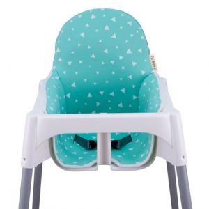 JYOKO KIDS Coussin pour le chaise haute Compatible avec Ikea Antilop, 100% Coton (MINT SPARKLES) (JYOKO, neuf)