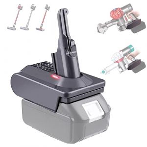 Adaptateur de Batterie Am&eacute;lior&eacute; pour Dyson V7+V8 Aspirateur, TEPULAS Adaptateur D'aspirateur pour Makita 18V Converti pour Dyson V7 V8 Animal Absolu Stick Fayhed Awayers (lechushangmaobaihuo, neuf)