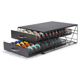 SYSYLY Porte Capsule pour Vertuo Capsules,Porte Dosette de Caf&eacute;, Boite Range Dosettes Dolce Gusto,Tiroir Rangement pour 80 Coffee (Sysyly, neuf)