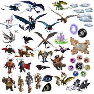 Comment entra&icirc;ner Son Dragon 3D Cartoon pour les chambres gar&ccedil;ons et filles sticker mural Taille: Grand (AAABest, neuf)