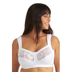 Miss Mary of Sweden : Soutien-Gorge Lovely Lace de Soutien sans Armature, en Coton 115G Blanc (Miss Mary of Sweden, neuf)