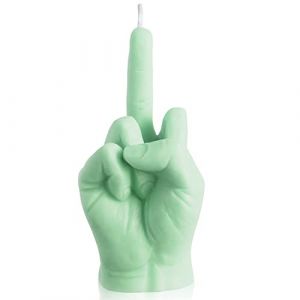 GROBRO7 Bougie Doigt du Milieu Parfum Pastel Danois Décoration de Chambre Cire de Soja Naturelle Pin Bâtons d'Encens Aromathérapie Gesture Bougies pour Bureau Festival Fête Cadeau de pendaison (Vert) (versrh, neuf)