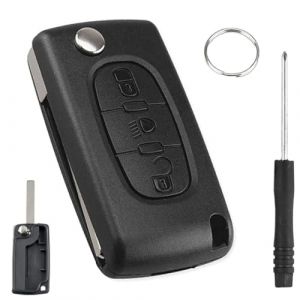 3 Boutons Coque Cl&eacute; pour Citro&euml;-n C4 C5 C6 C4 Picasso Plip Bo&icirc;tier T&eacute;l&eacute;commande,CE0523 Coque Cl&eacute; Kit (CHENXISHANGMAO, neuf)