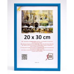 3-B Cadre de l'image MAUI - Bleu Clair - 20x30 cm - cadre photo en bois avec verre acrylique (Waldorff GmbH, neuf)