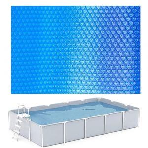 Couverture De Piscine Solaire Bâche À Bulles Piscine Couverture Solaire Découpable pour Piscine Enterrée Ou Hors Sol Bâche Solaire À Découpe Libre pour Piscine, Cuve, Spa, avec Fonction Antipollution (Beizhqn, neuf)