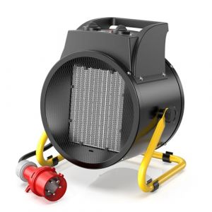 DAHTEC Chauffage Soufflant 5000W - Chauffe Rapide & &Eacute;conomie d'&Eacute;nergie - Industriel Radiateur &eacute;lectrique - Angle R&eacute;glable & Thermostat - Id&eacute;al pour la Maison, Atelier et la Chantier (DAHTEC-EU, neuf)