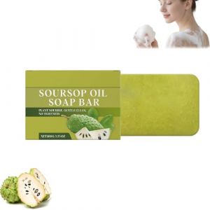 Savon &Agrave; L'huile De Corossol Naturelle - Vegan, Hydratant Et Exfoliant Doux Pour Le Visage Et Le Corps &Agrave; L'huile De Coco - Nettoie Les Pores En Profondeur, Apaise La Peau (1) (瑄安, neuf)