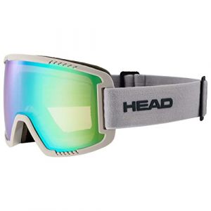 HEAD Masques de Ski et Snowboard CONTEX Skibrille Unisexe-Adulte, Vert Gris, M (vonderpalette, neuf)