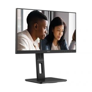 AOC 22E2UMF Écran Full HD 22" réglable en Hauteur avec Haut-parleurs, synchronisation adaptative (1920 x 1080, 75 Hz, 4 ms, VGA, HDMI, DP, concentrateur USB) Noir (LABOUTIQUEDUNET ?, neuf)
