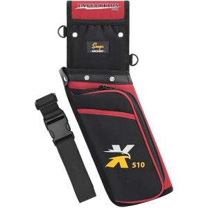 Sunya X510 Carquois de Hanche pour Terrain et Comp&eacute;tition | Carquois d'archerie Silencieux &agrave; 3 emplacements avec syst&egrave;me de Rangement Robuste (42x18cm) (Rouge, Droite) (SUNYA SPORTS (EU), neuf)