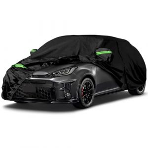 Bâche Voiture Extérieur Compatible avec 2011-2024 Toyota Yaris Vitz XP130/XP210/GS/GR/GRMN, Complète Housse Protection Voiture Étanche Respirante avec Fermeture éclair de Porte et Bandes Coupe-Vent (Amomusm, neuf)