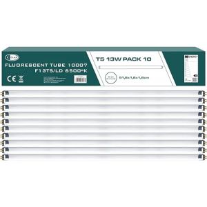 CLAR - Tube Fluorescent T5 G5 13W, Ampoule Mini 6000ºK, 51,6 x 1,6 cm (Pack 10) (CLAR ILUMINACIÓN, neuf)