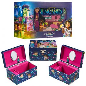 Disney Stitch Boîte à Bijoux Musicale pour Fille, Boite Souvenir à Remontoir Personnage Tournant, Rangement Bague, Déco Chambre, Cadeau Fille ou Ado (Multi Encanto) (Get Trend., neuf)