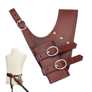 nbeads Étui pour Épée Médiévale, Étui D'Épée en Cuir pour Ceinture Fourreau D'Épée pour Main Gauche Porte Épée Fourreau de Ceinture Renaissance pour Dague Chevalier Costume de Cosplay, Selle Marron (ARRICRAFT FR, neuf)