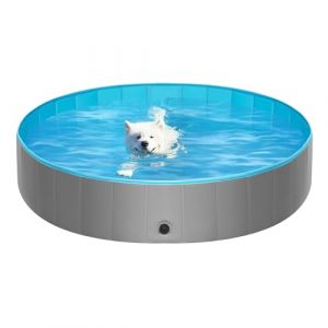 EUGAD Piscine pour Chien Pliable Piscine Chiens 160x30cm PVC Baignoire Pliable pour Grand Moyen Chien, Stable Antidérapant Piscine pour Chiens, Pataugeoire Piscine Jouets Aquatiques d'extérieur (Eugad, neuf)