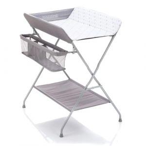 Fillikid Table a Langer Pliante, Transportable, avec Compartiments de Rangements, Bords Sur&eacute;lev&eacute;s, Compacte et Peu Encombrante, Stable - Gris &agrave; Pois (babyartikel-de, neuf)