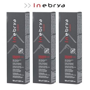 Inebrya Color Lot de 3 crèmes colorées pour cheveux – 4 châtain pur – 100 ml (davì Hair, neuf)