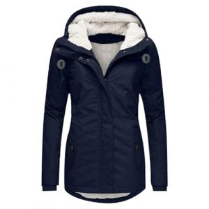 Manteau Femme Hiver Veste Chaude Manteaux Et Blousons Noir Long Parka Chaud Imperm&eacute;able Doudoune Longue Rouge Impermeable d'hiver avec Capuche Doudounes Noire Blouson Chic Legere Imperm&eacute;ables Polaire (Jibian, neuf)
