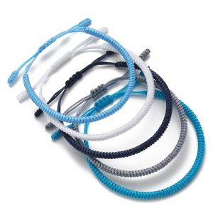 LUCKY BUDDHIST - 5 bracelets porte-bonheur tib&eacute;tains + cadeau bouddhiste ! - Fait main. Ajustable &agrave; votre poignet. Pour hommes et femmes. Bracelets d'amiti&eacute; en tissu tress&eacute; (Lucky Buddhist ?, neuf)